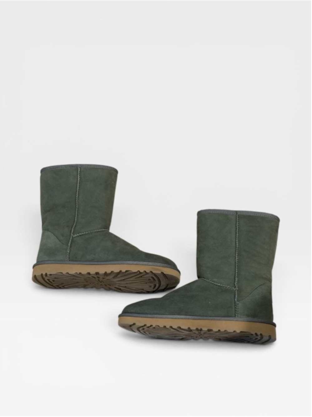 UGG Australia Women's Classic Short Boots Size 8 Green Suede - Picture 4 of 11